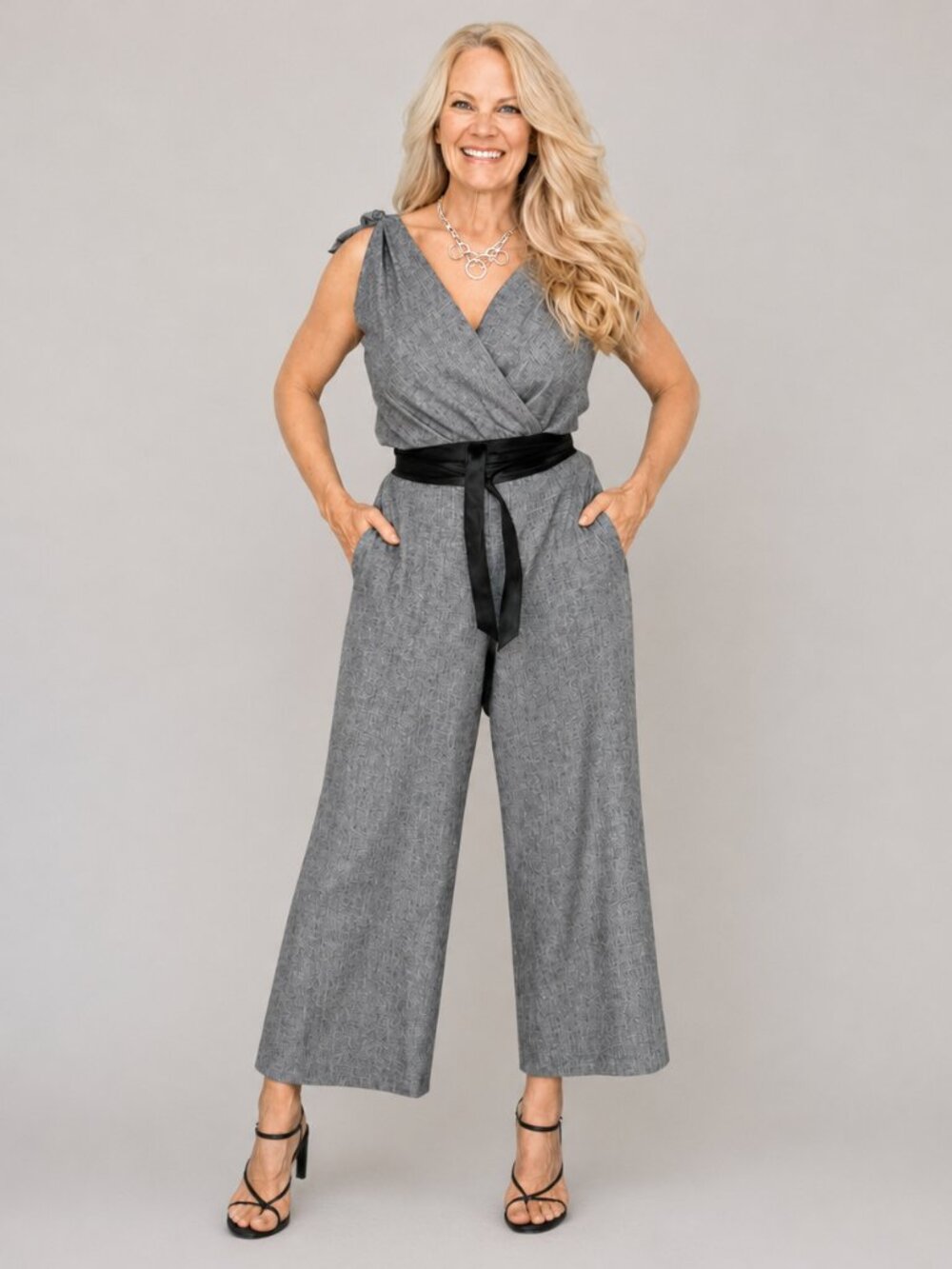 Linen Jumpsuit | Grey